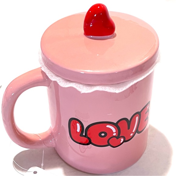 Hello Kitty HAPPY KISS DAY Ceramic Mug with Lid Pink - Picture 13 of 17
